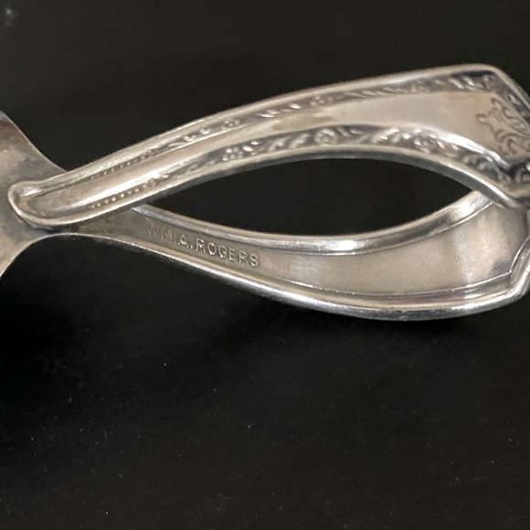 Antique Wm. A. Rogers Silver Plated (READ BELOW) Baby Spoon Curved Handle - Picture 5 of 7